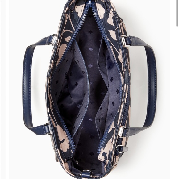 Kate Spade Jae Garden Vine Medium Nylon Satchel Crossbody Nightcap Multi - Picture 7 of 7